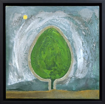 Paweł Olchawa, Samotne drzewo, akryl, płótno, 40x40 cm  